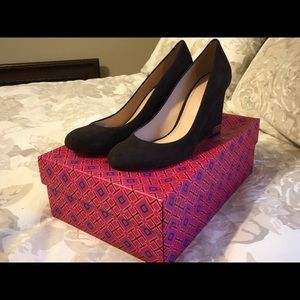 Tory Burch brown suede wedge heels.  Size 7 1/2